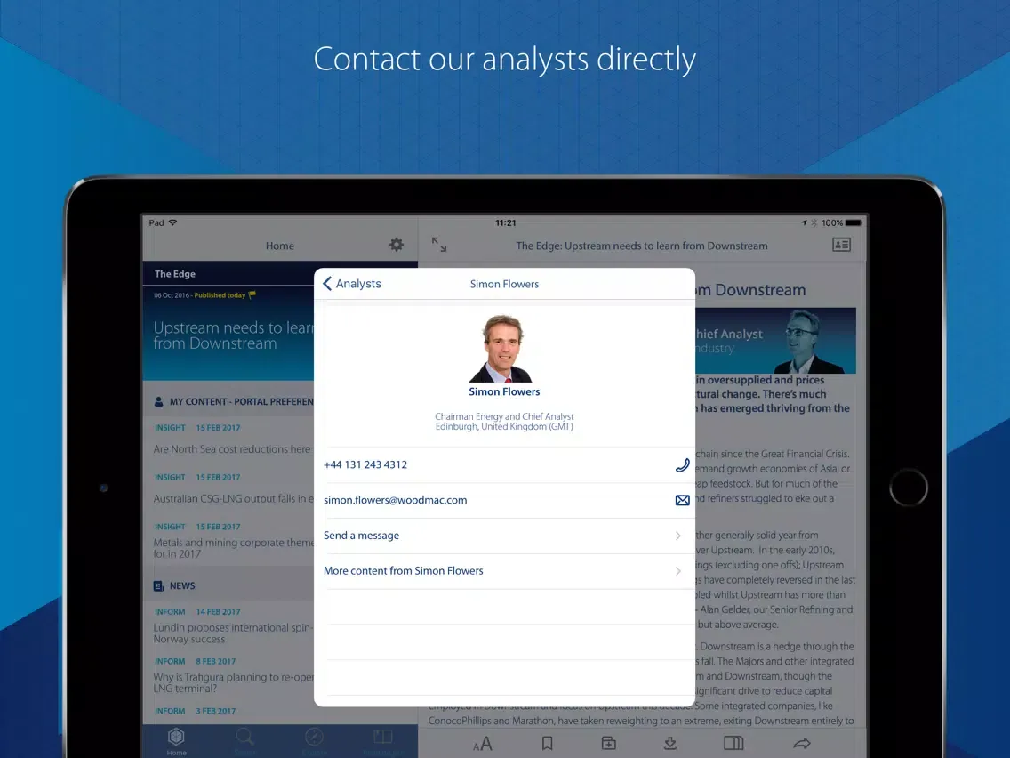 Скриншоты WoodMac Portal iPad 