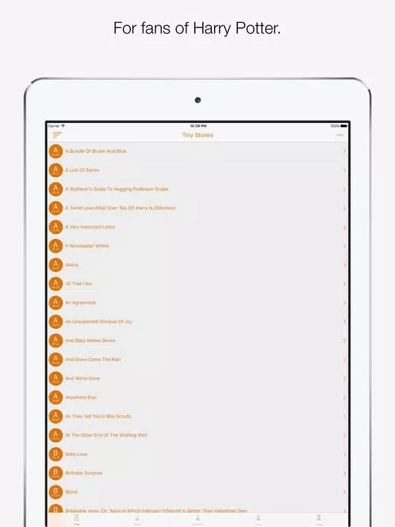 Скриншоты Harry Potter Fan Fiction iPad 