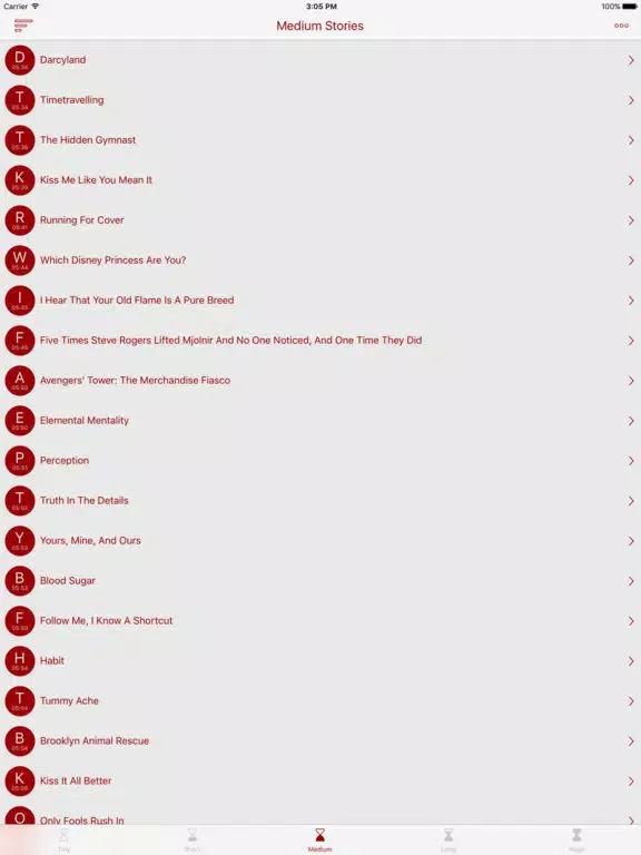 Zrzuty ekranu MCU Fan Fiction iPad 