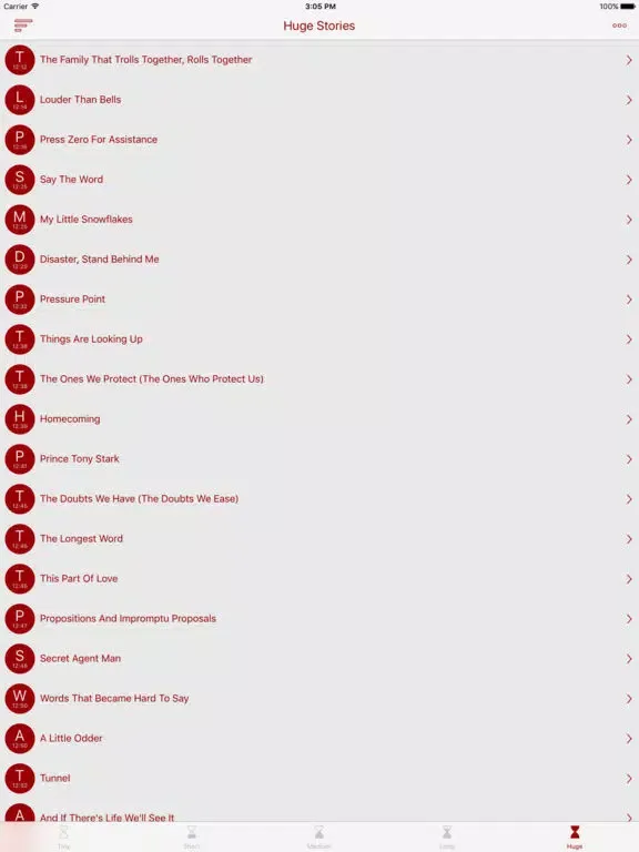 Zrzuty ekranu MCU Fan Fiction iPad 