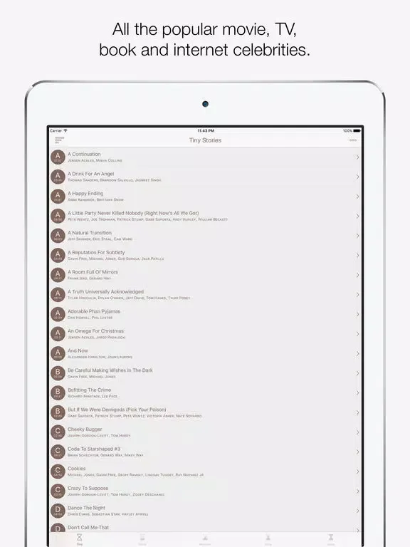 Capturas de tela do Real Person Fiction iPad 