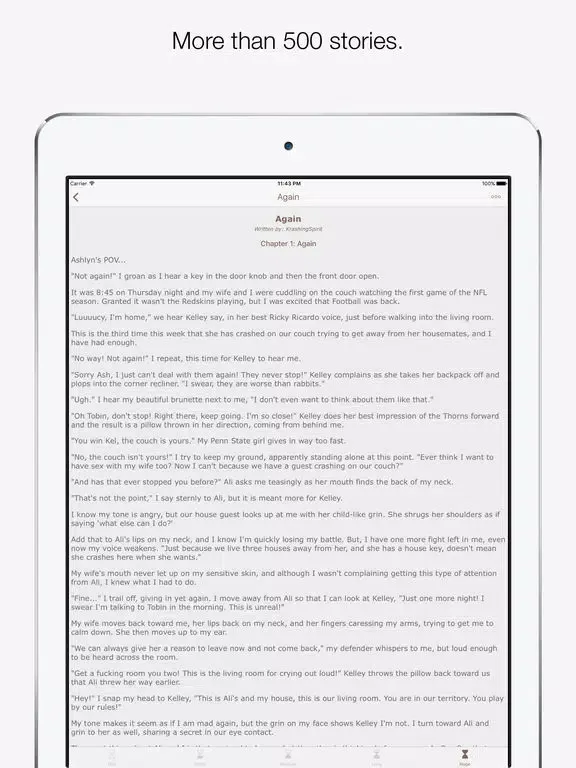 Capturas de tela do Real Person Fiction iPad 