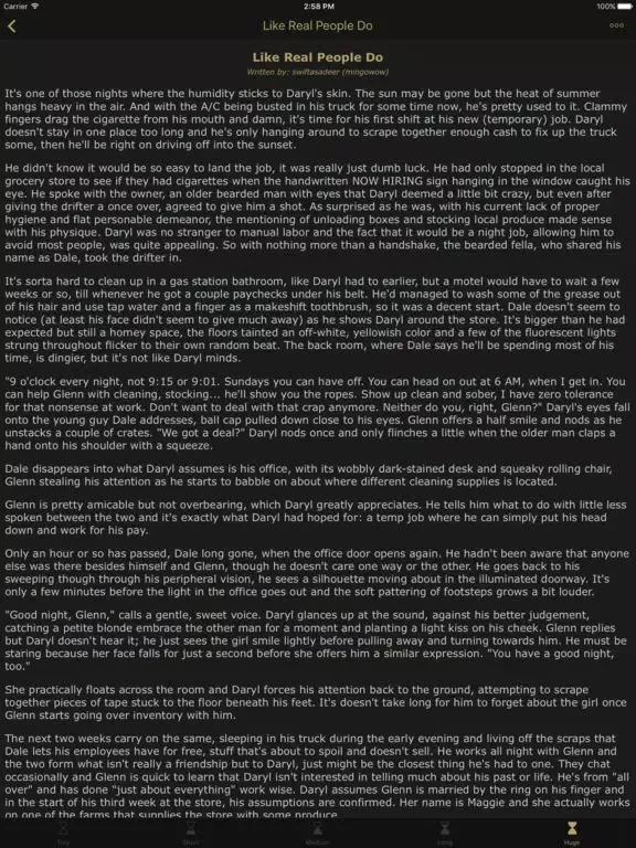 TWD Fan Fiction iPad 应用截图