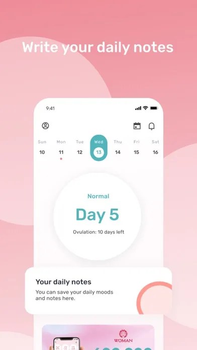 تصاویر Woman App - period calendar