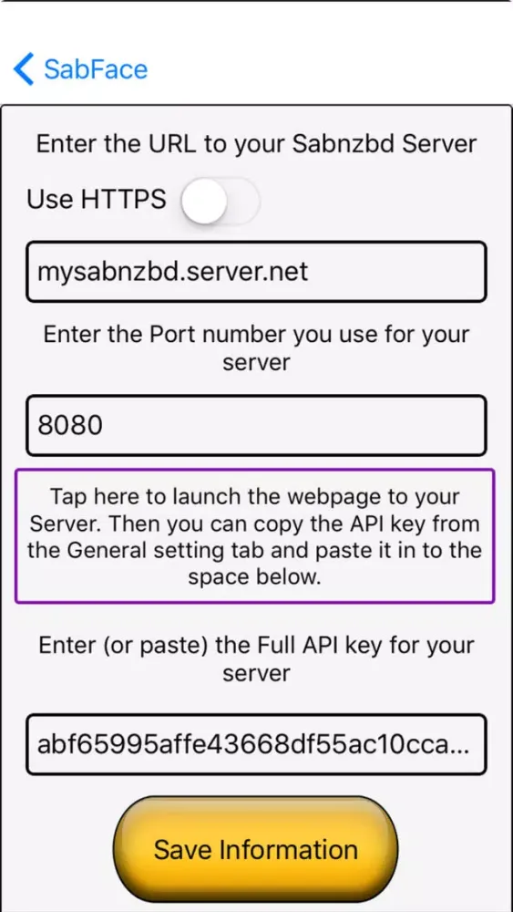 SabFace Screenshots