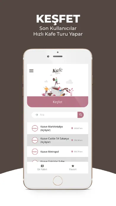 Kafe Turu - Dijital Menü Ekran Görüntüleri