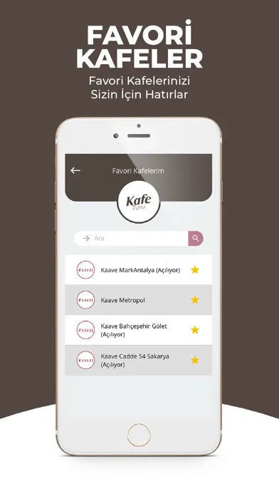 Kafe Turu - Dijital Menü Ekran Görüntüleri