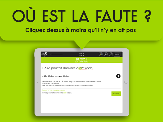 Orthographe Projet Voltaire iPad 应用截图
