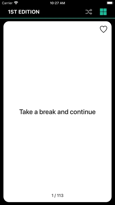 Screenshot di Oblique Strategies: All Cards