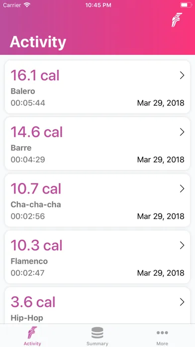 Capturas de pantalla de Dance: Track My Calories