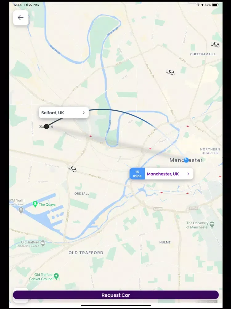 BlueStar Taxis - Worcester iPad  スクリーンショット