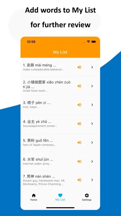 Capturas de tela do Learn Chinese Slang