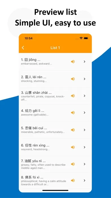Capturas de tela do Learn Chinese Slang