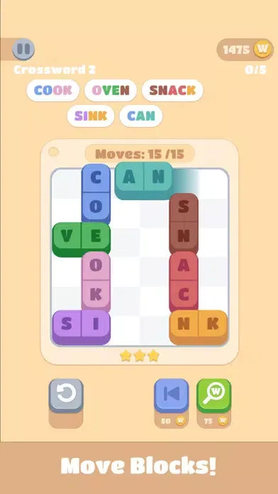 Capturas de tela do Word Blocks Puzzle