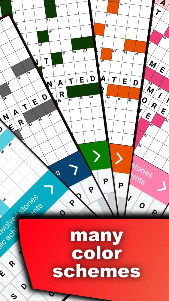 Capturas de tela do Crossword Puzzle
