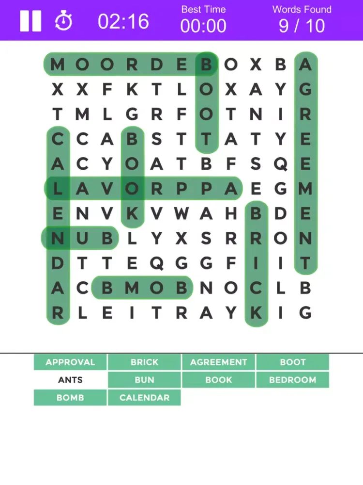 ภาพหน้าจอของ Word Search Colorful Puzzle iPad 