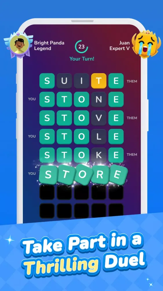 Wordlebattle with friends स्क्रीनशॉट