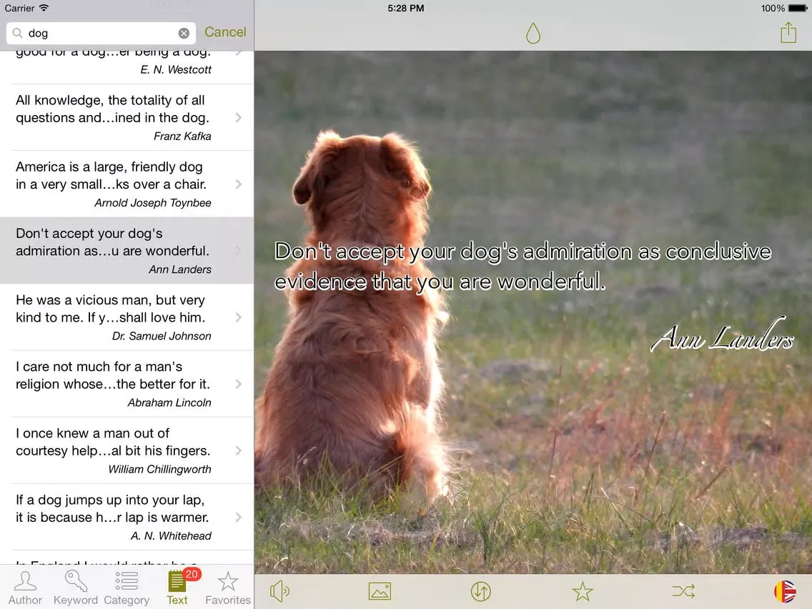 Capturas de pantalla de English Spanish Quotes iPad 