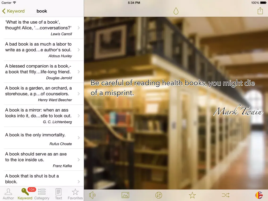 Capturas de pantalla de English Spanish Quotes iPad 
