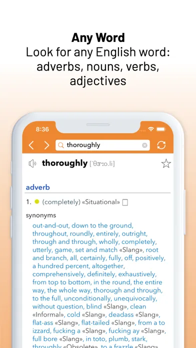 English Thesaurus スクリーンショット