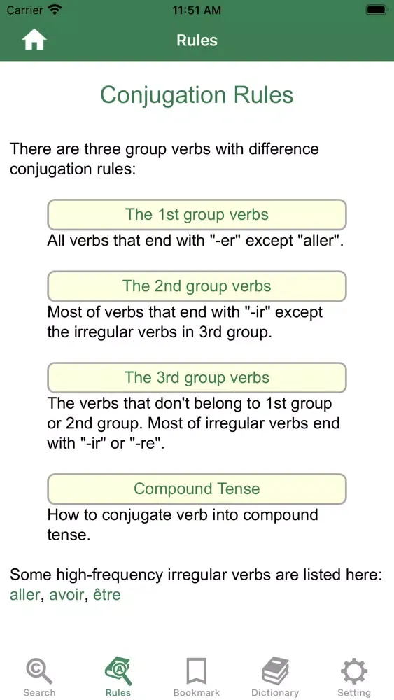 Conjugation of French Verb应用截图