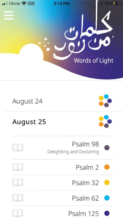 Capturas de tela do Words of Light - Devotional