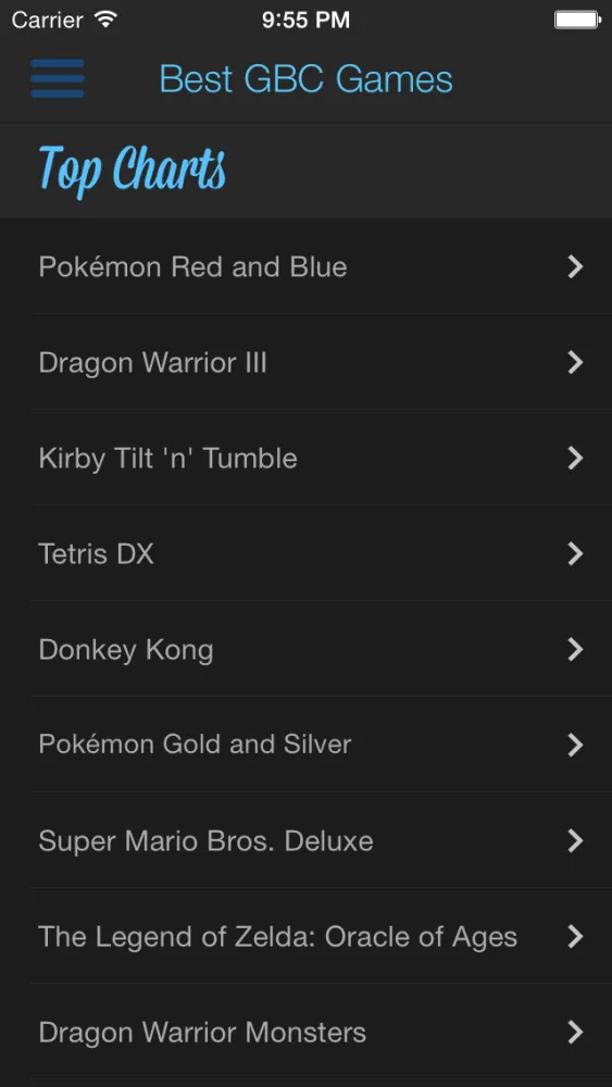 Zrzuty ekranu Best Games for Game Boy and Game Boy Color