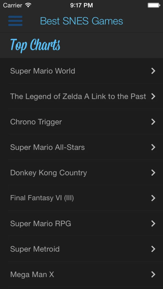 Best Games for SNES স্ক্রিনশট