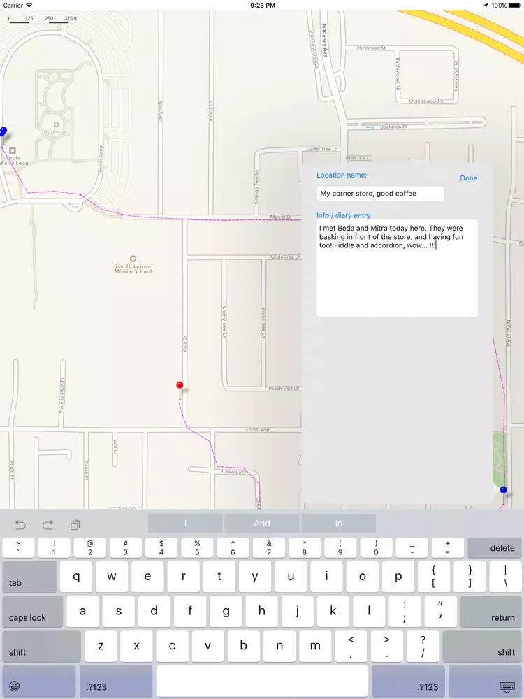 Скриншоты iLocation Diary iPad 