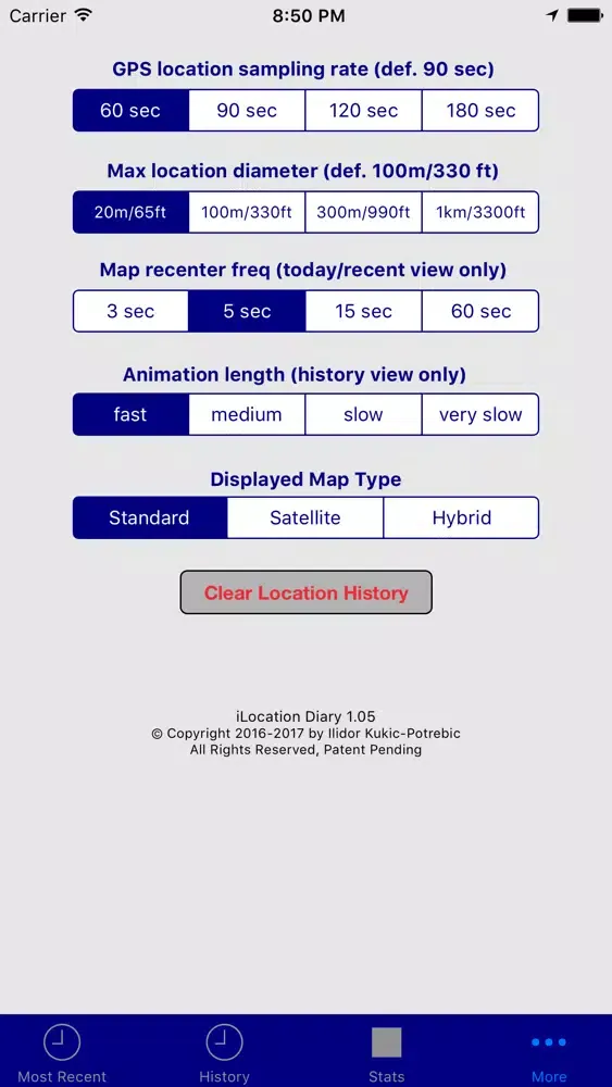 Скриншоты iLocation Diary