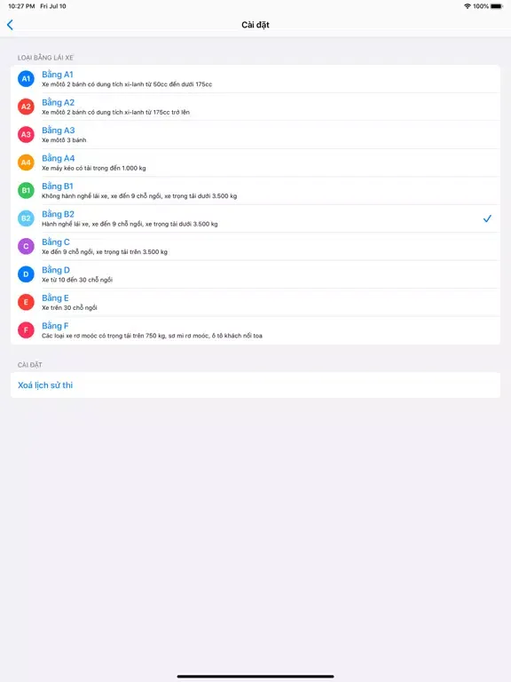 Tangkapan layar 600 - Câu Hỏi Giấy Phép Lái Xe iPad 