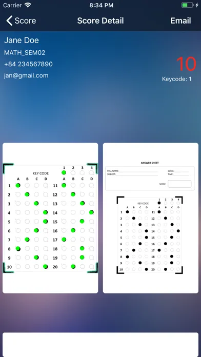 Capturas de tela do Exam Reader