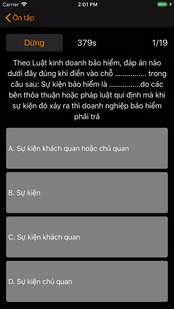 Capturas de tela do Ôn thi chứng chỉ BHNT