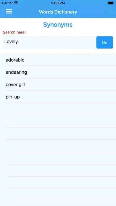 Capturas de pantalla de Words Dictionary