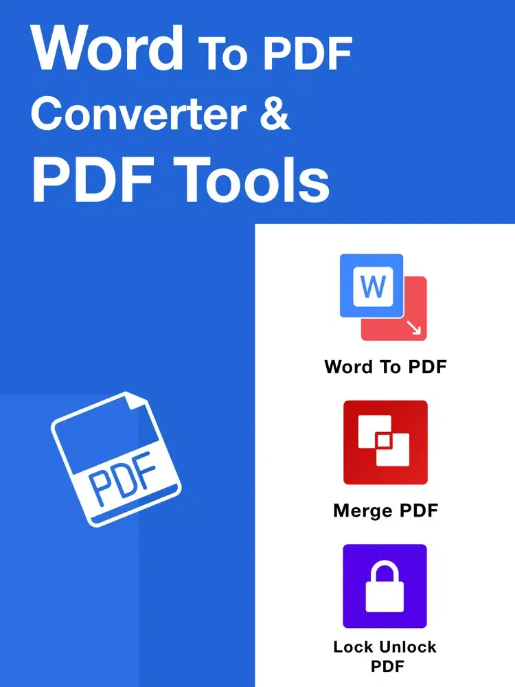 Word To PDF : PDF Converter iPad  Screenshots