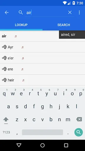 Скриншоты WordWeb Audio Dictionary