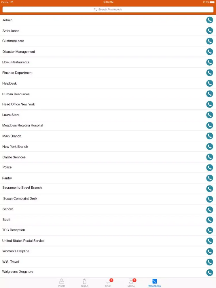 Zrzuty ekranu LyncBiz Chat iPad 