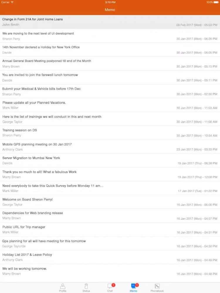 NSDL e-Gov Office Chat iPad  スクリーンショット