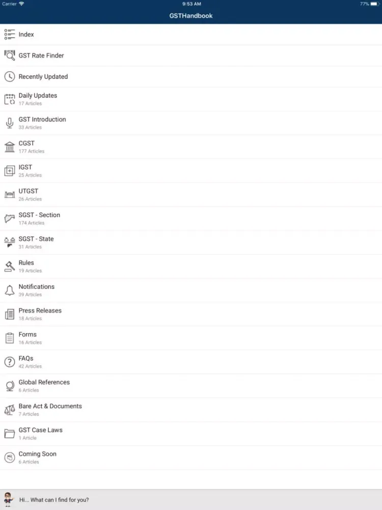 GSTHandbook iPad  스크린샷