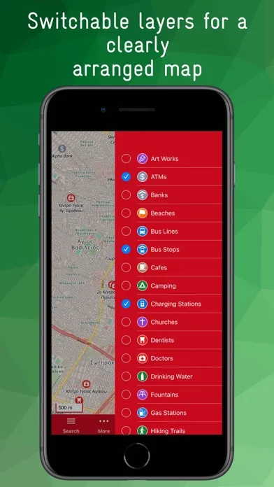 Athens Offline Map Screenshots