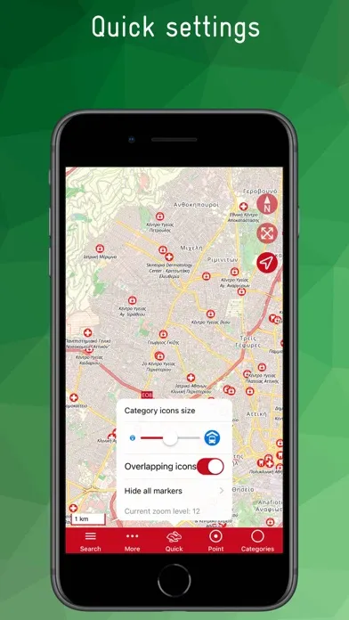 Athens Offline Map Screenshots