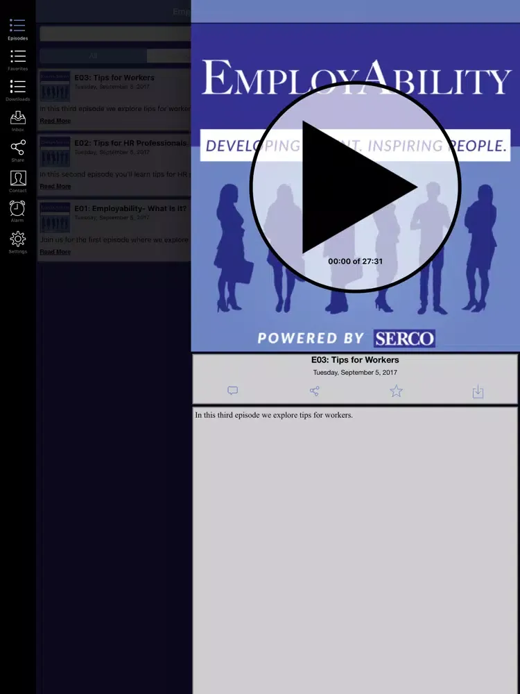 ภาพหน้าจอของ EmployAbility iPad 
