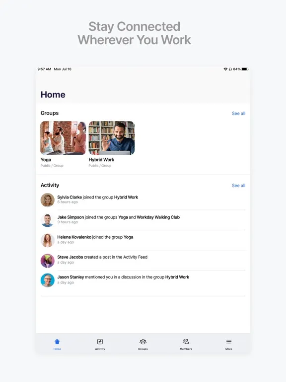 Capturas de tela do Community - Workforce Wellness iPad 