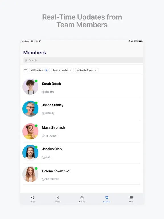 Capturas de tela do Community - Workforce Wellness iPad 