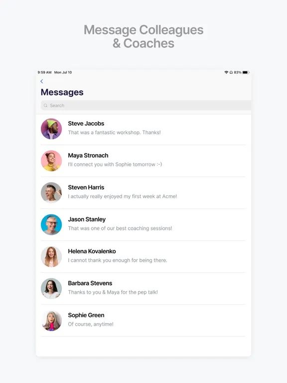 Capturas de tela do Community - Workforce Wellness iPad 