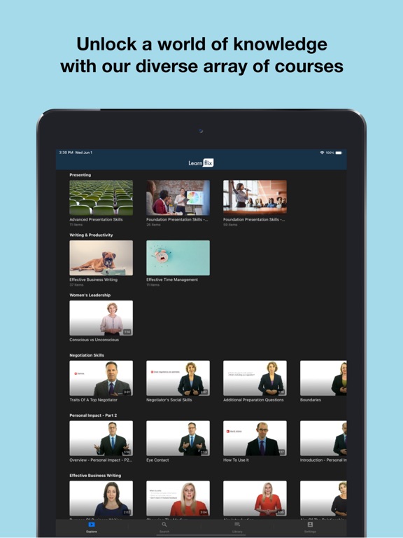Captures d'écran de Learnflix App iPad 
