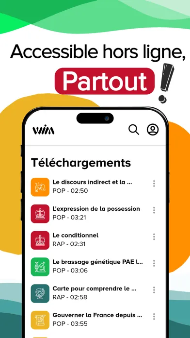 Capturas de pantalla de WIM - Cours Tle en musique