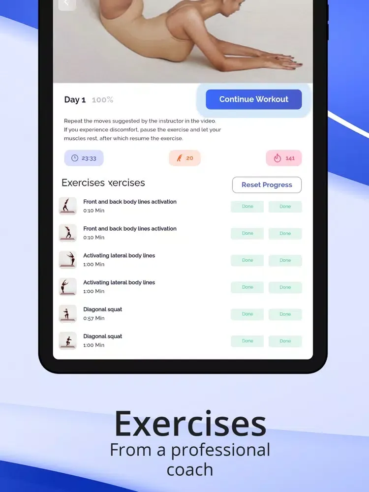 Скриншоты Stretching exercises video iPad 