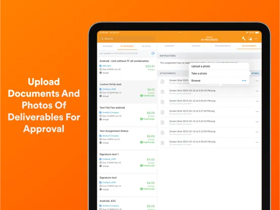 Ảnh chụp màn hình của WorkMarket by ADP iPad 