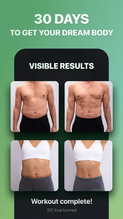 Capturas de tela do 30 Day Fitness Challenge Home